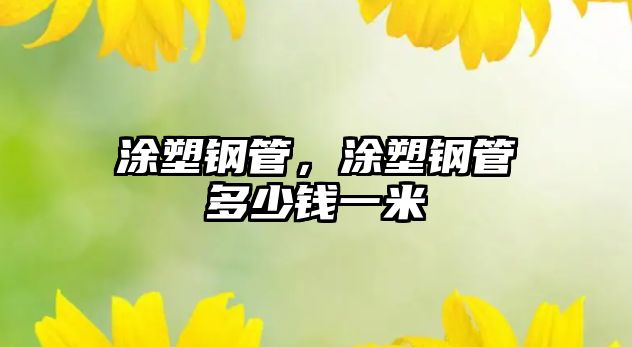 涂塑鋼管，涂塑鋼管多少錢(qián)一米